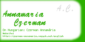 annamaria czerman business card
