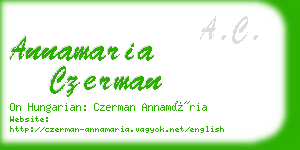 annamaria czerman business card